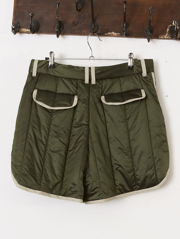 'Durham' Quilted Shorts - Green - Archival Sale alternate view
