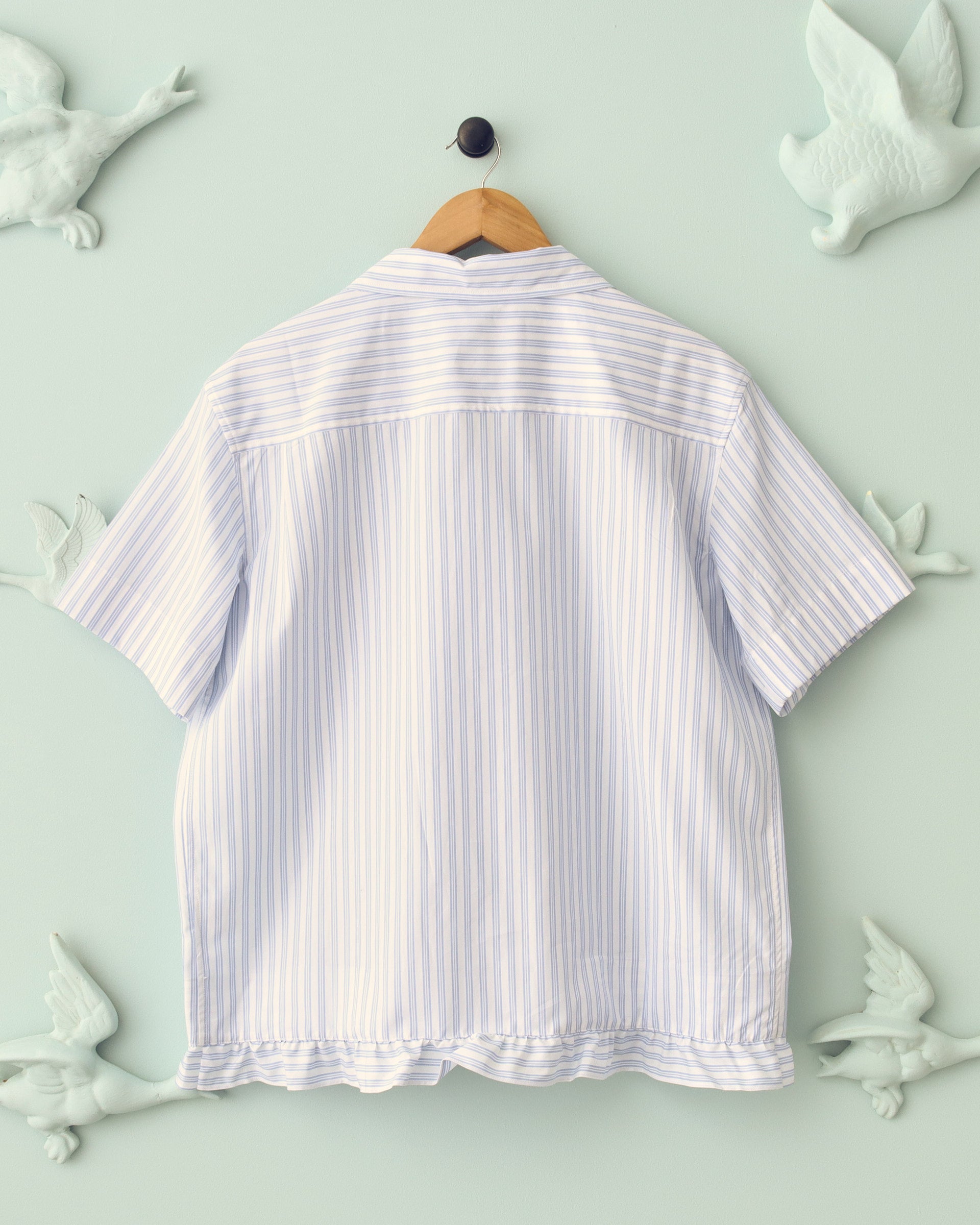 'Oxford' Pillowcase Shirt - Blue and White