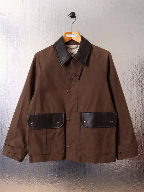 Thea' Waxed Blouson- Dark Brown alternate view