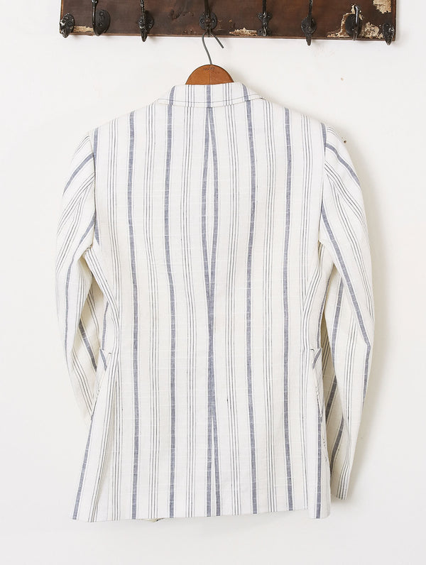 'Perry' Linen Tailored Jacket - Striped - Archival Sale alternate view