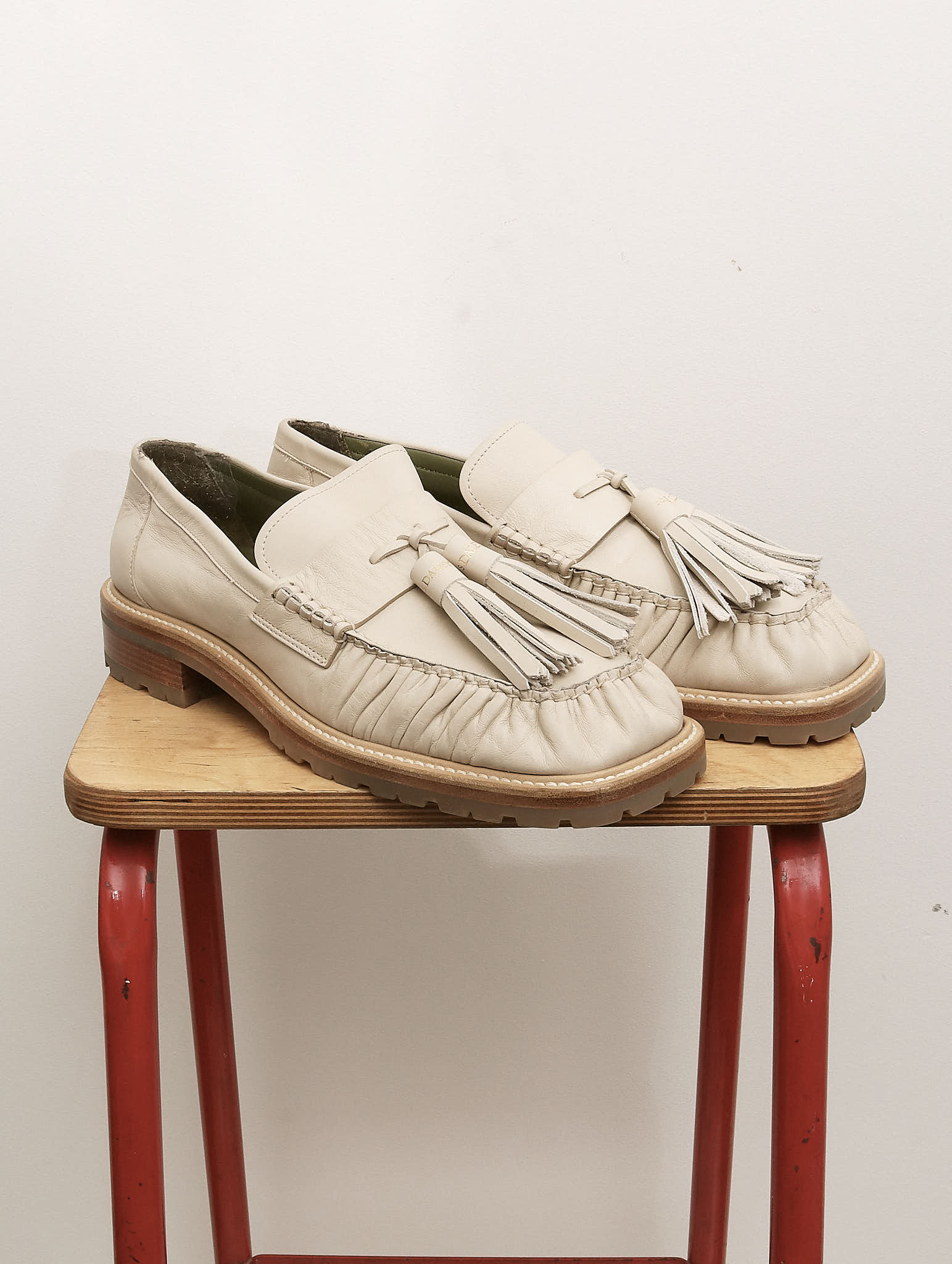 'Lydiate' Tassel Loafers - Cream - Archival Sale