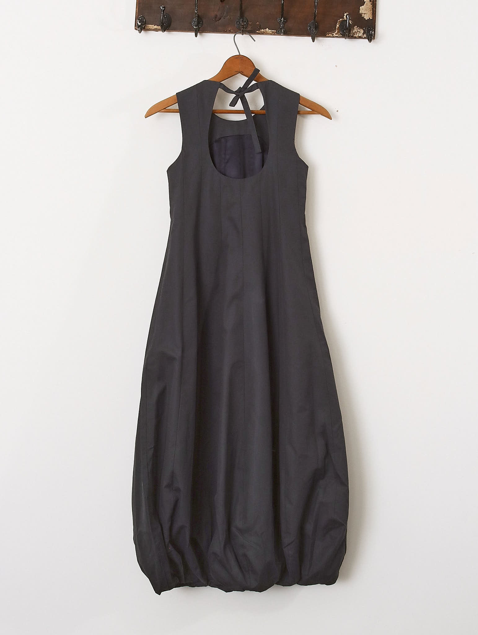 'Aisling' Open-back Balloon Dress - Navy - Archival Sale