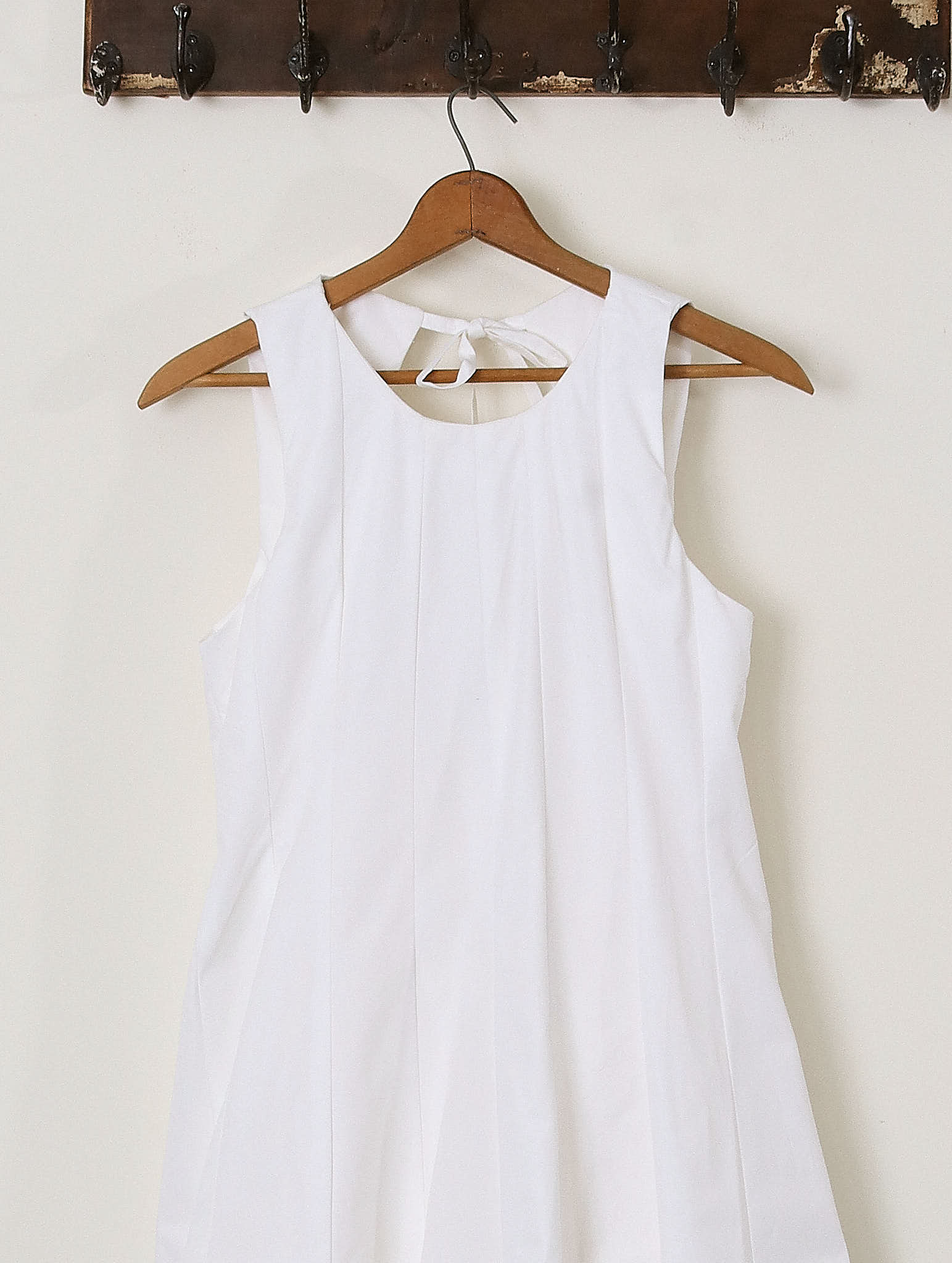 'Aisling' Open-back Balloon Dress - White - Archival Sale