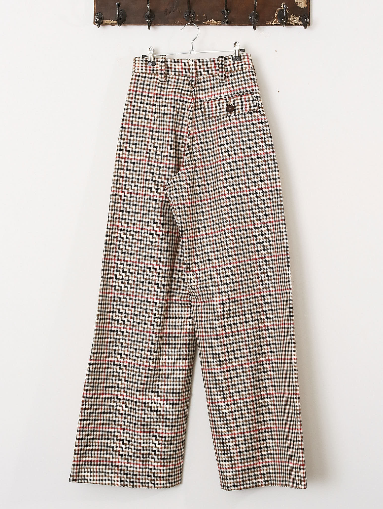 'Alexander' Wide Leg Trouser - Checkered - Archival Sale