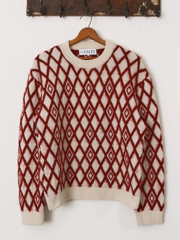 'Joe' Diamond Jumper - Red - Archival Sale