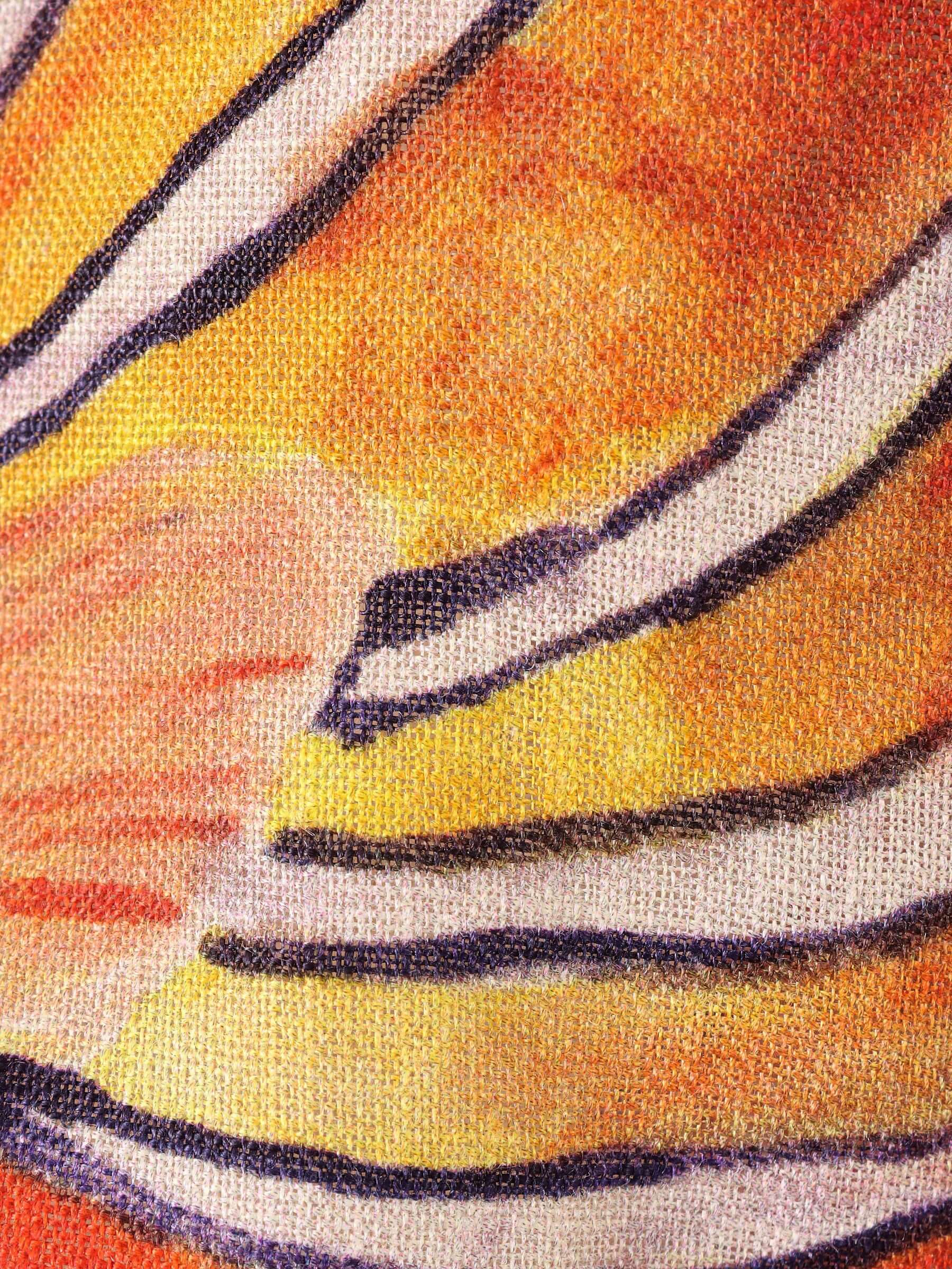 A close-up of the 19th century Victorian fish print on the 'Benjamin' Shirt.