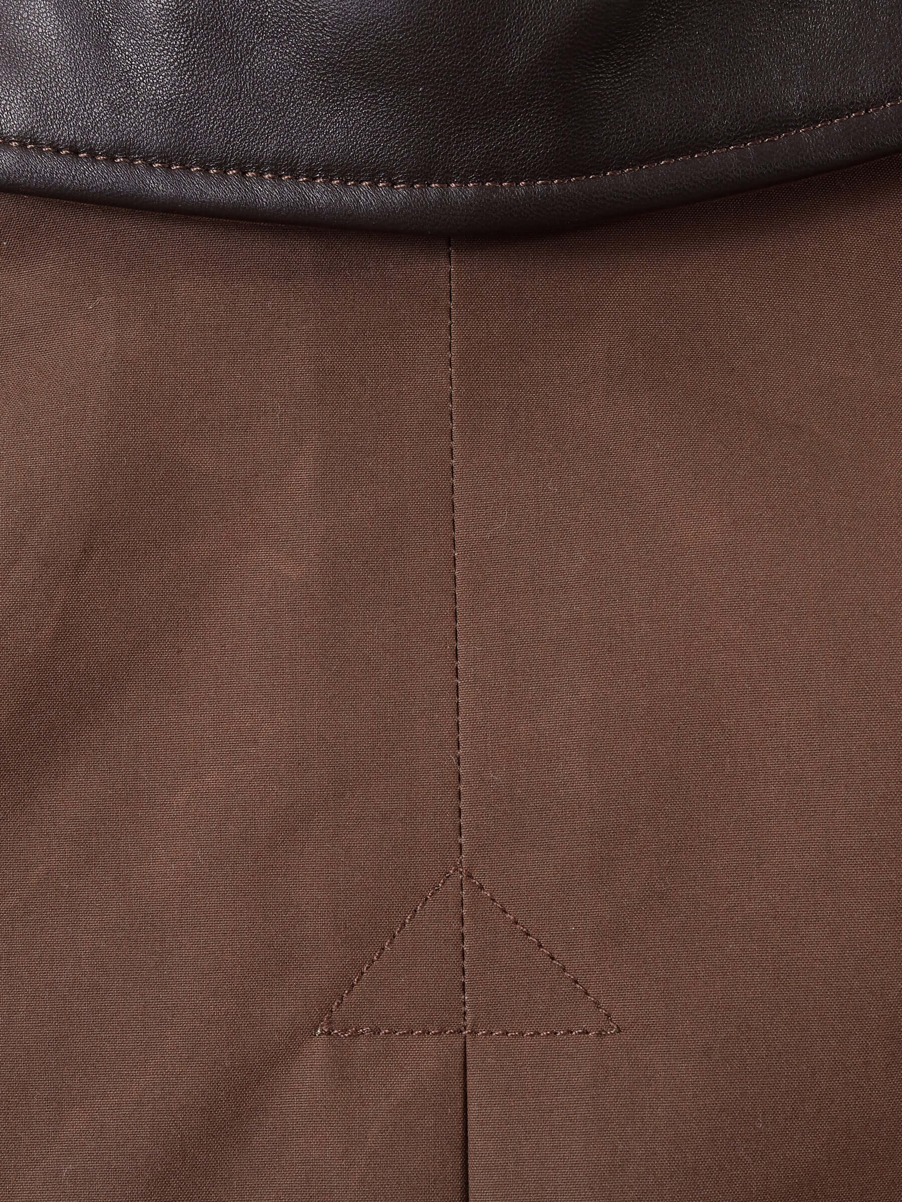 Thea' Waxed Blouson- Dark Brown