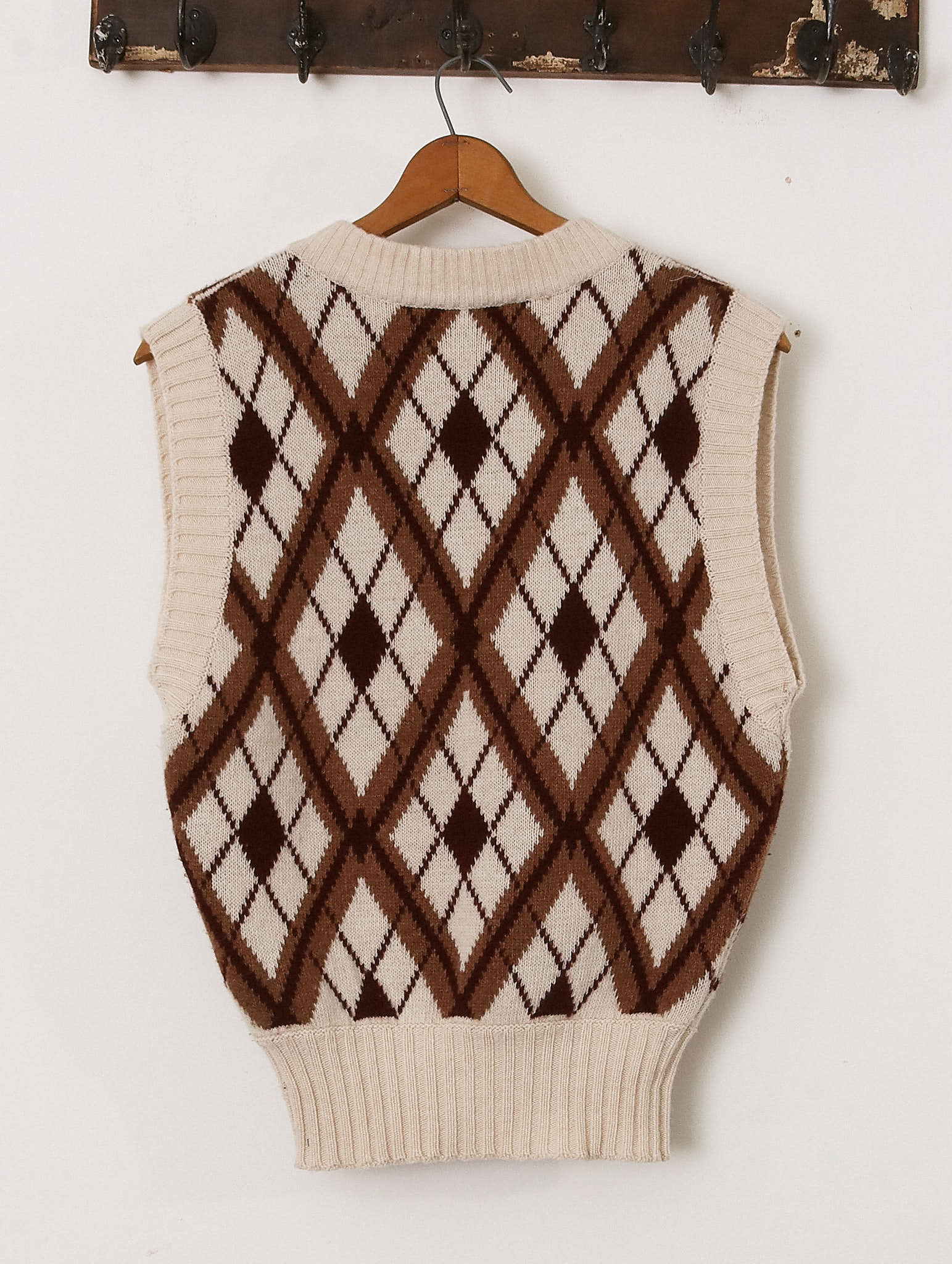 'Jupp' Diamond Vest - Ecru -  Archival Sale