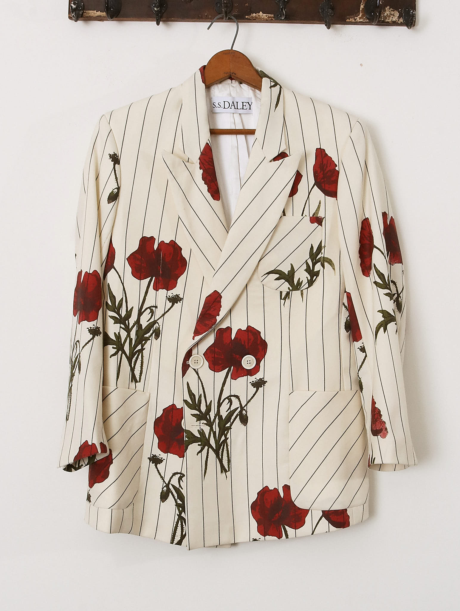 Poppy and Striped Double Breasted Jacket - Archival Sale