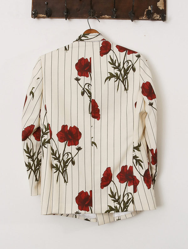 Poppy and Striped Double Breasted Jacket - Archival Sale alternate view