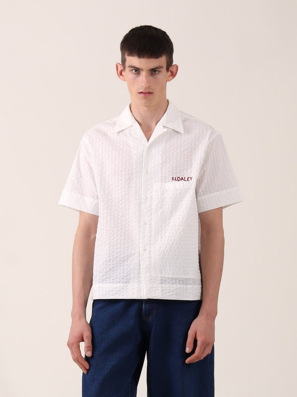 Turing Shirt - White Striped Seersucker