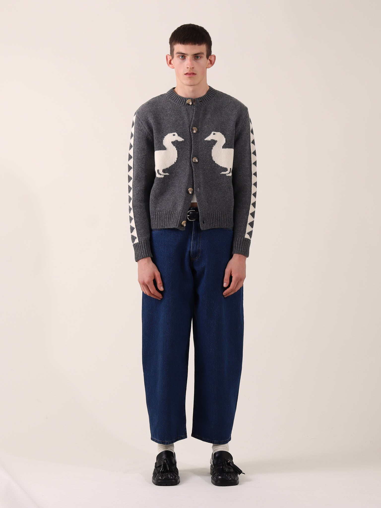 'Jasper' Duck Cardigan - Derby Grey
