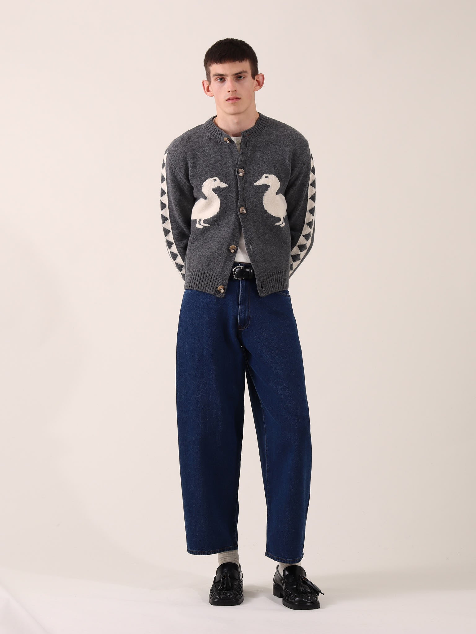 'Jasper' Duck Cardigan - Derby Grey