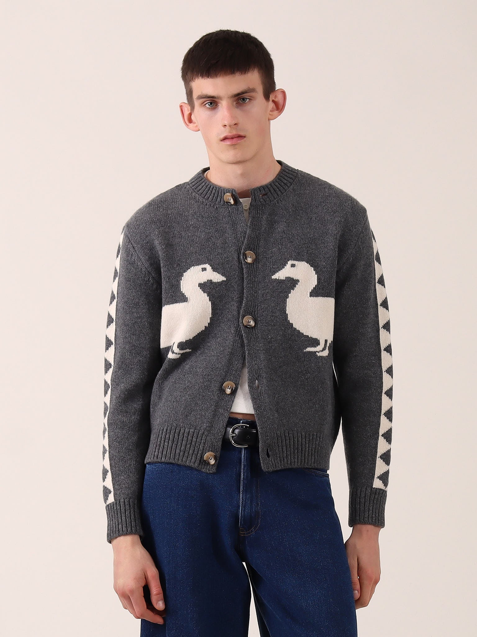 'Jasper' Duck Cardigan - Derby Grey