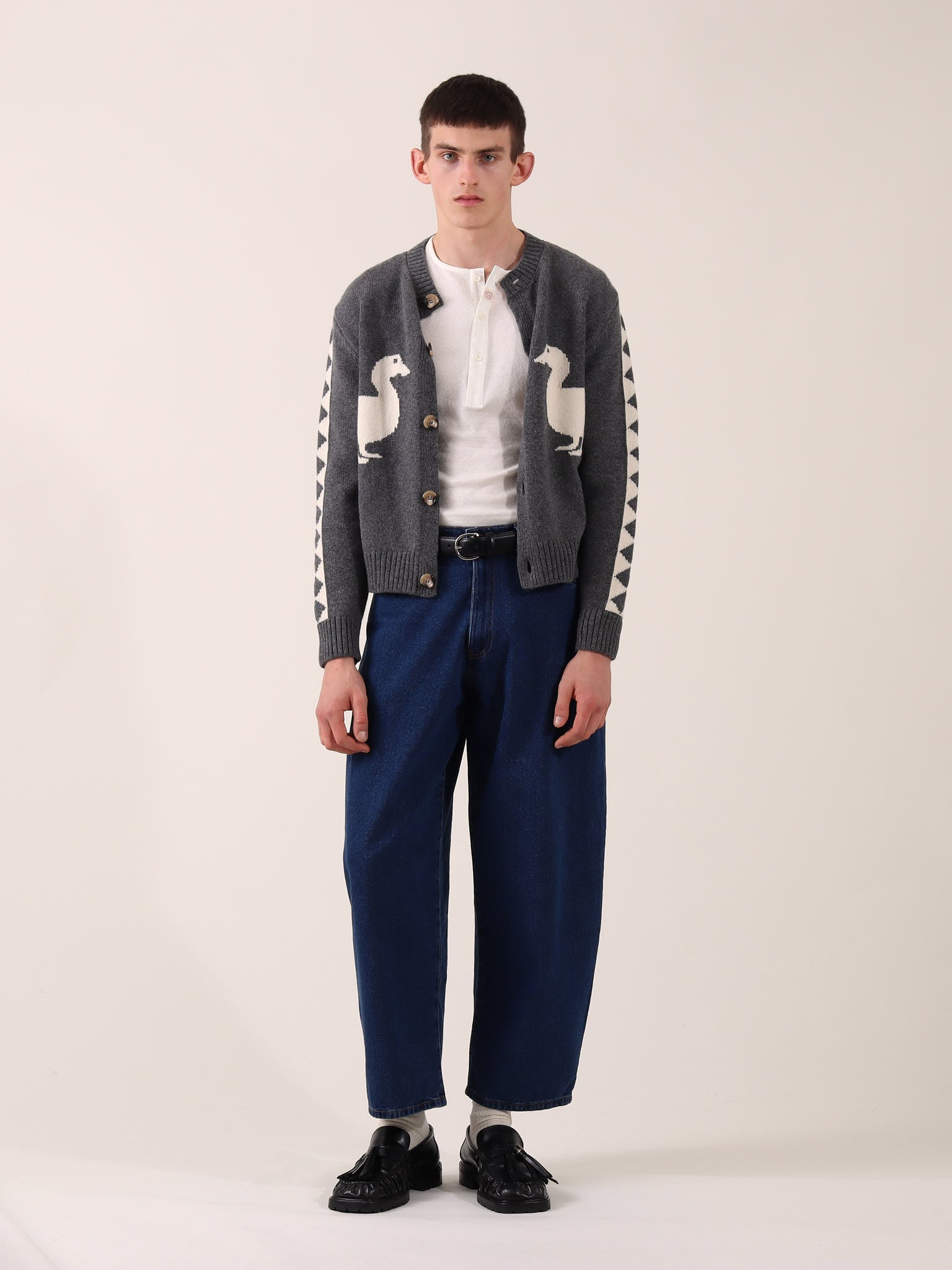 'Jasper' Duck Cardigan - Derby Grey