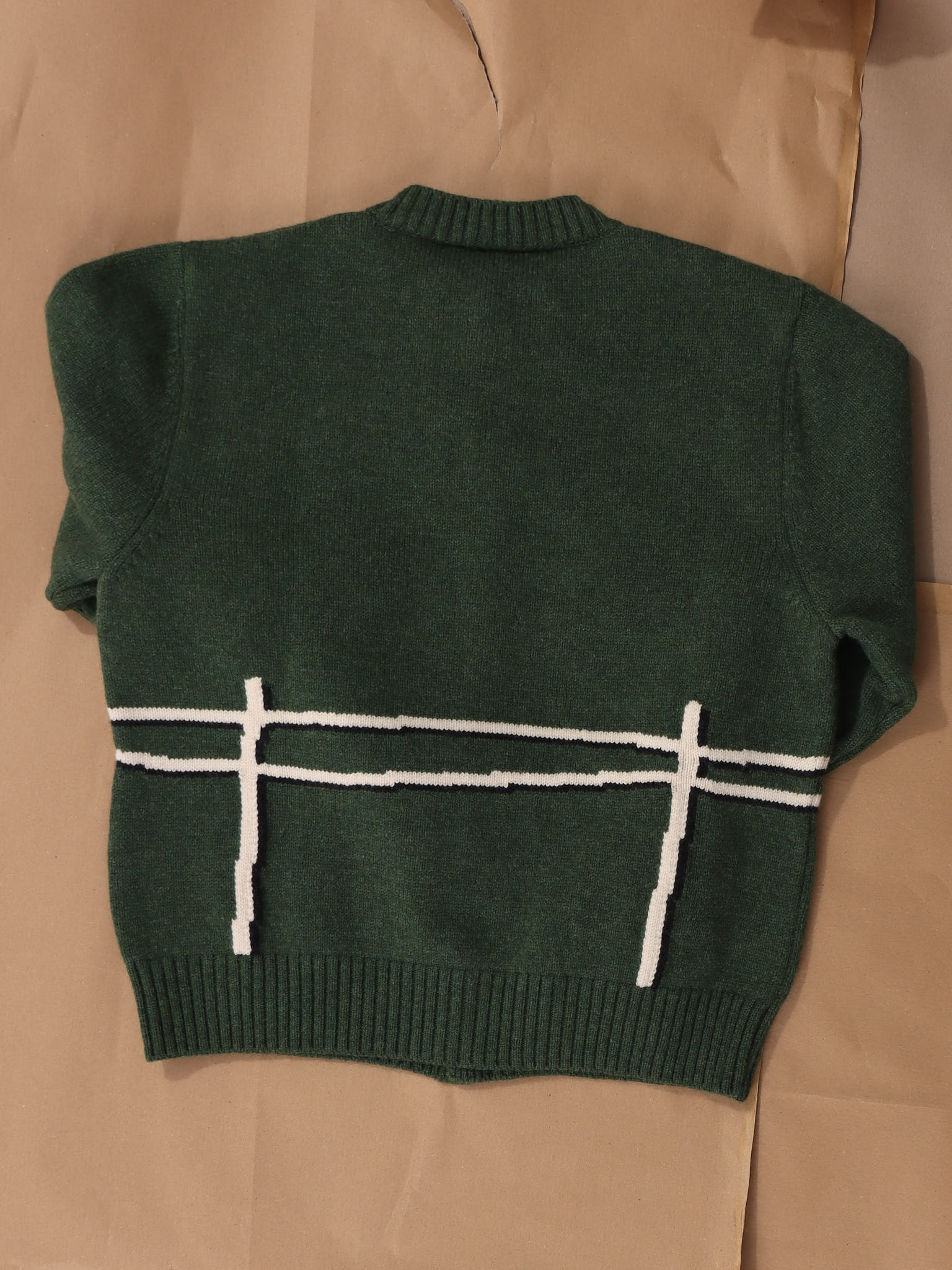 Cyril' Lamb Motif Cardigan - Green — S.S.DALEY